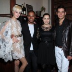 La modelo Laura Figueredo, Abraao Ferreira, Manu Vidal Rivas y Dario Arbina