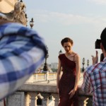 Elina Fernandez en el puente Alexandre III