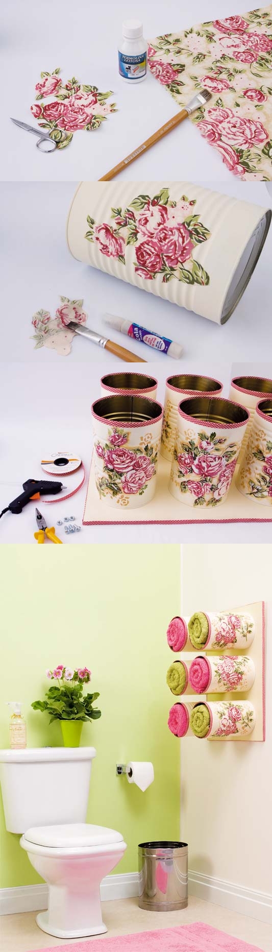 Latas para guardar toallas