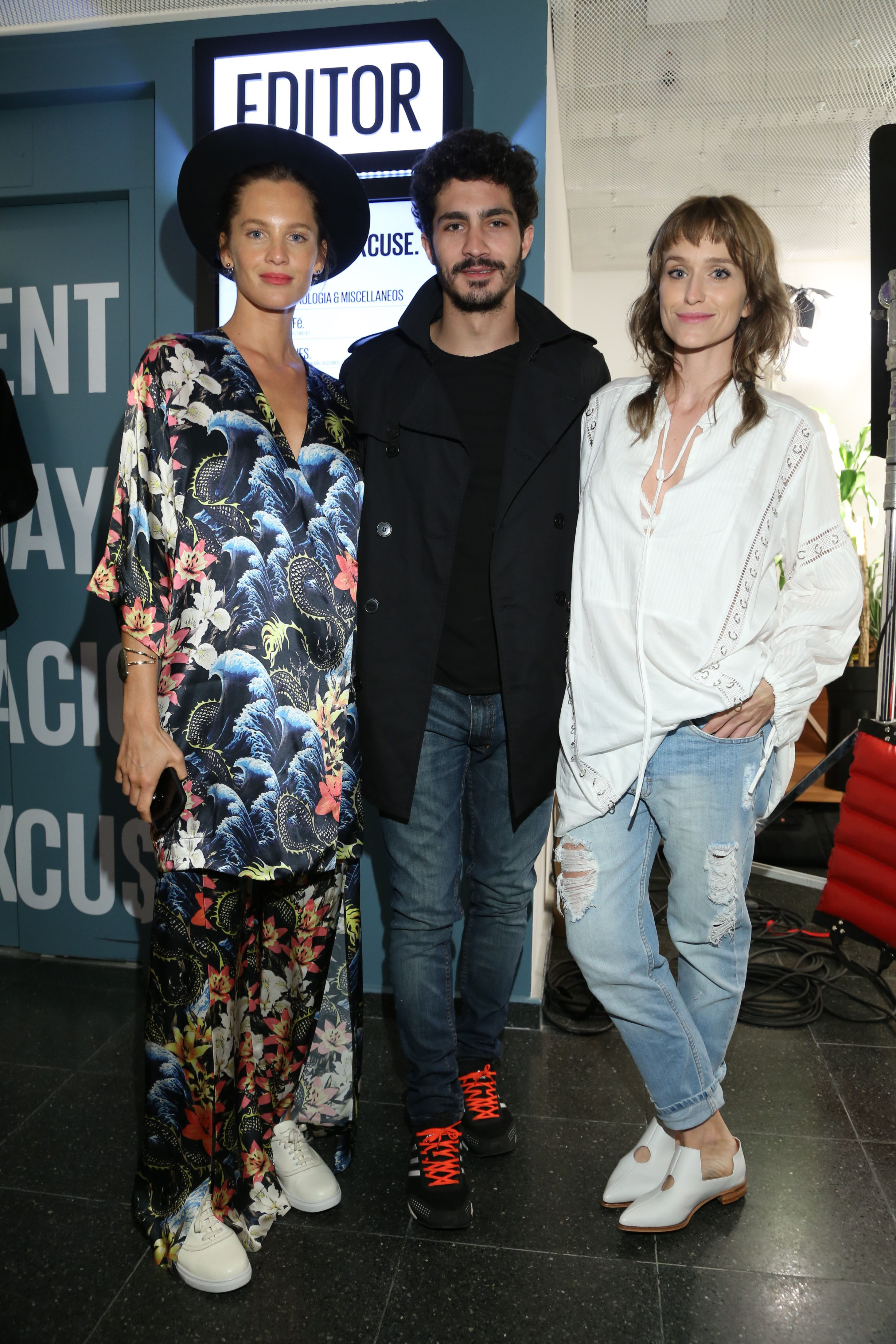Liz Solari, Chino Darin y Brenda Gandini en el lanzamiento de Editor Market